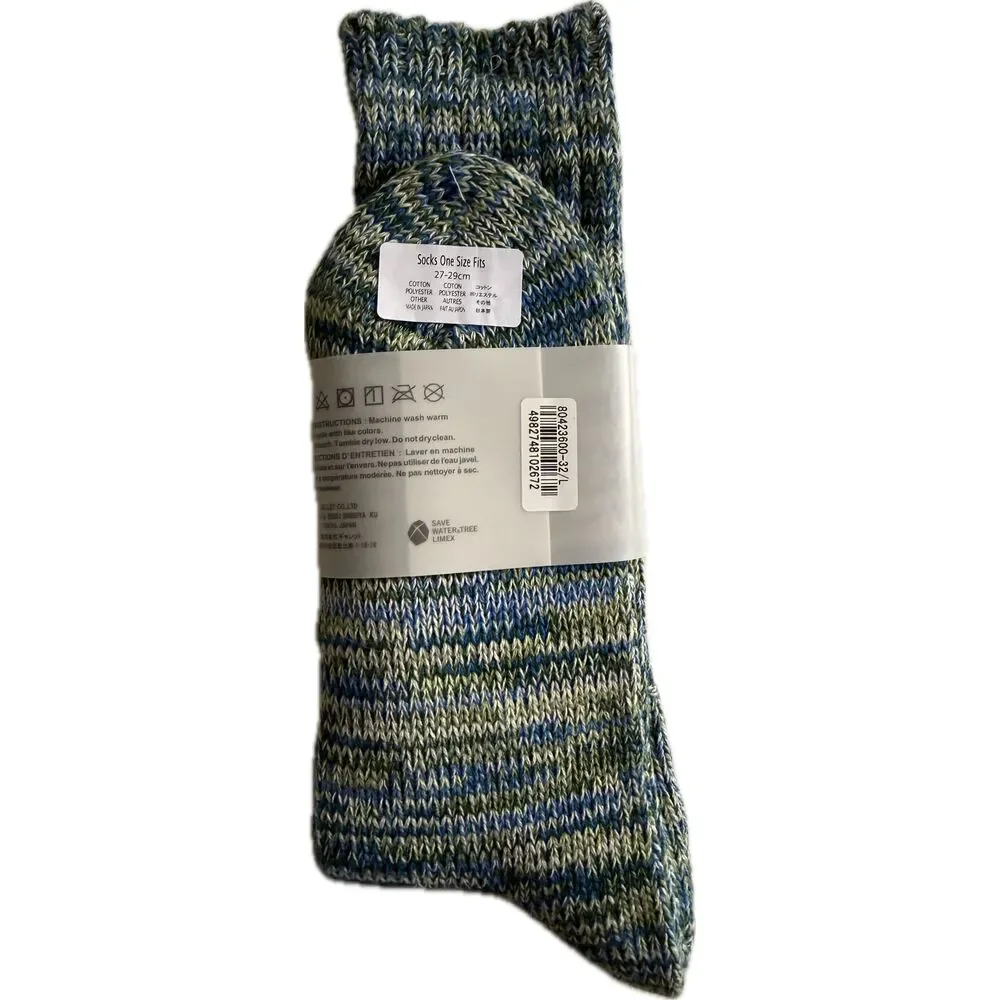 Anonymous ISM Socks Crew Made in Japan Cashmere Blend One Size Fits Most